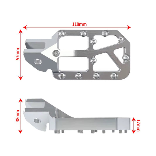 VoltShift foot pegs (SILVER)